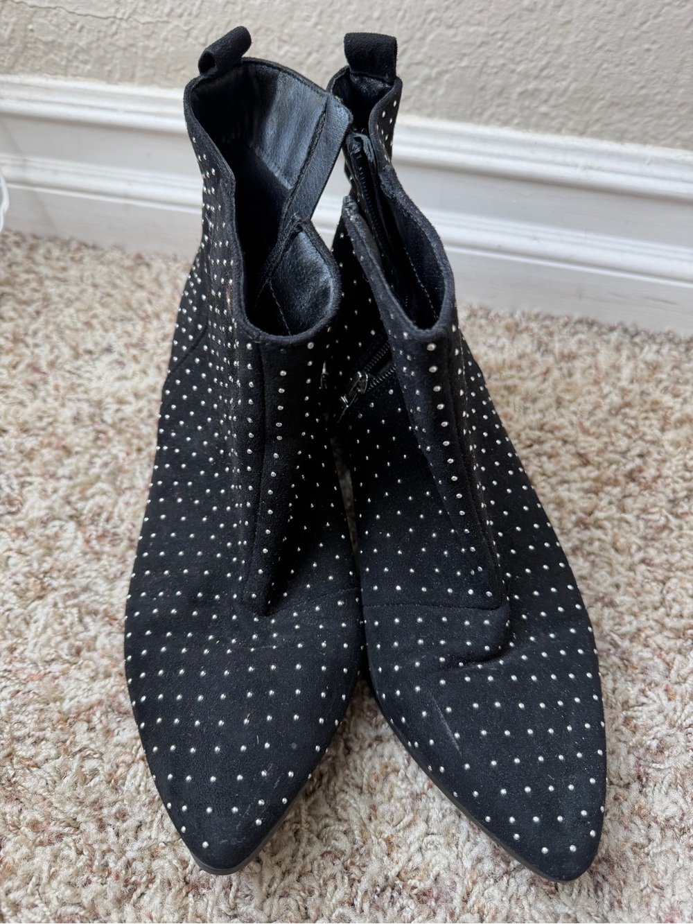 Target Black Studded Pointed Ankle Booties - Picture 4 of 7